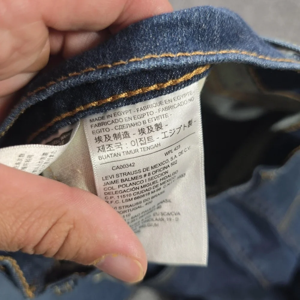 Levi's 502 Jeans Mens 34x34 Blue Regular Tapered Medium Wash Stretch Denim 32x31